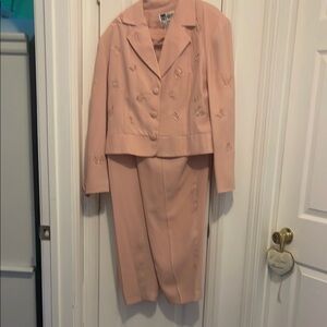 Together Peach Blazer with matching pleated pants